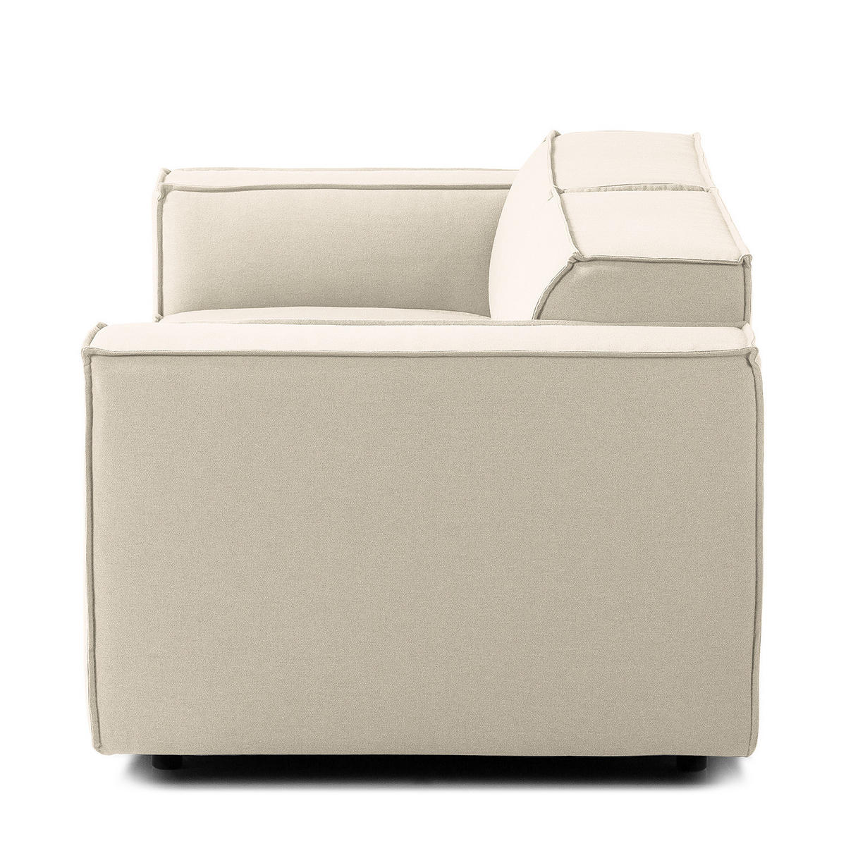 2-SITZER SOFA - Schwarz/Weiß, Textil (189/70/96cm) - home24