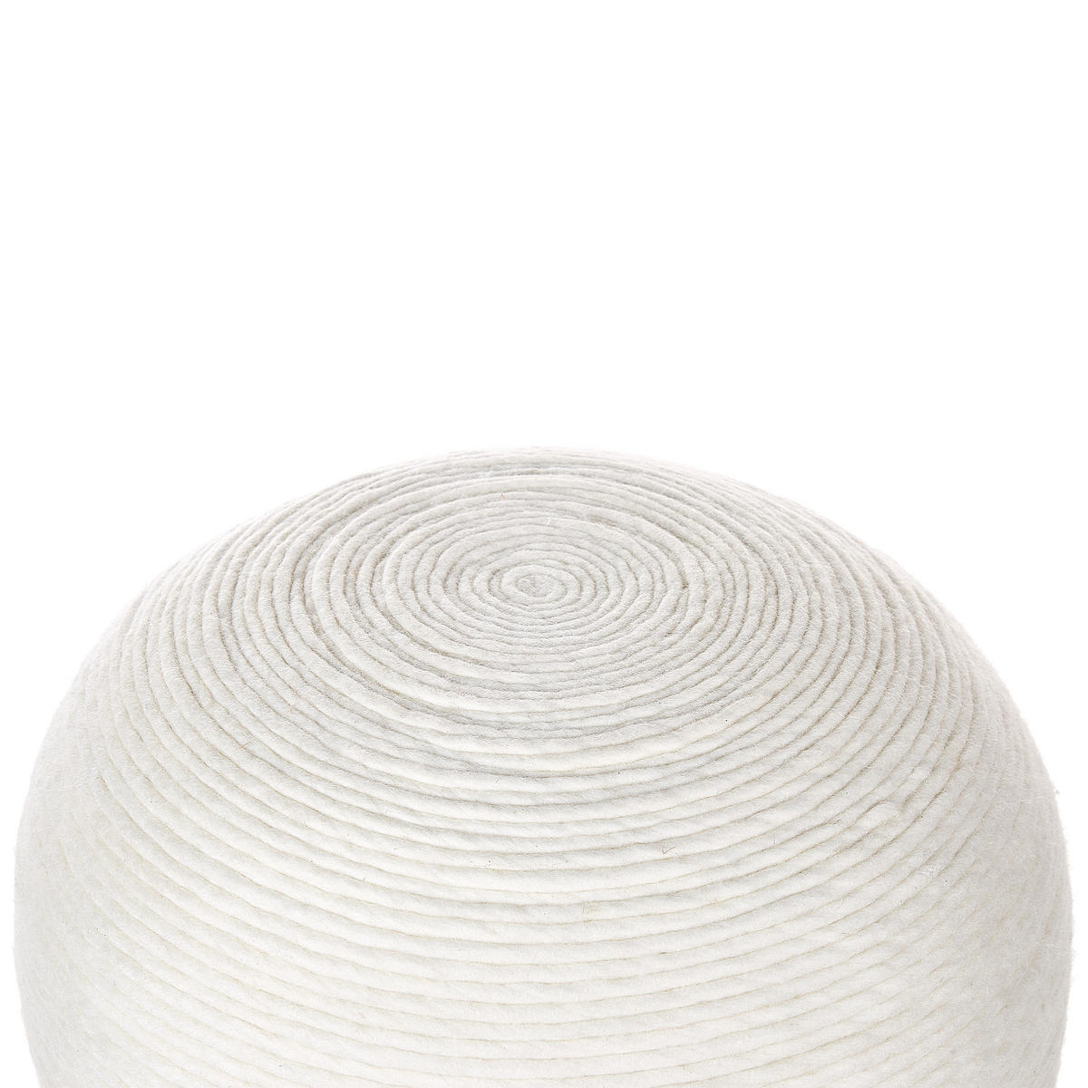 POUF Weiß Takhabi - Weiß, Naturmaterialien (50/35/50cm) - Beliani
