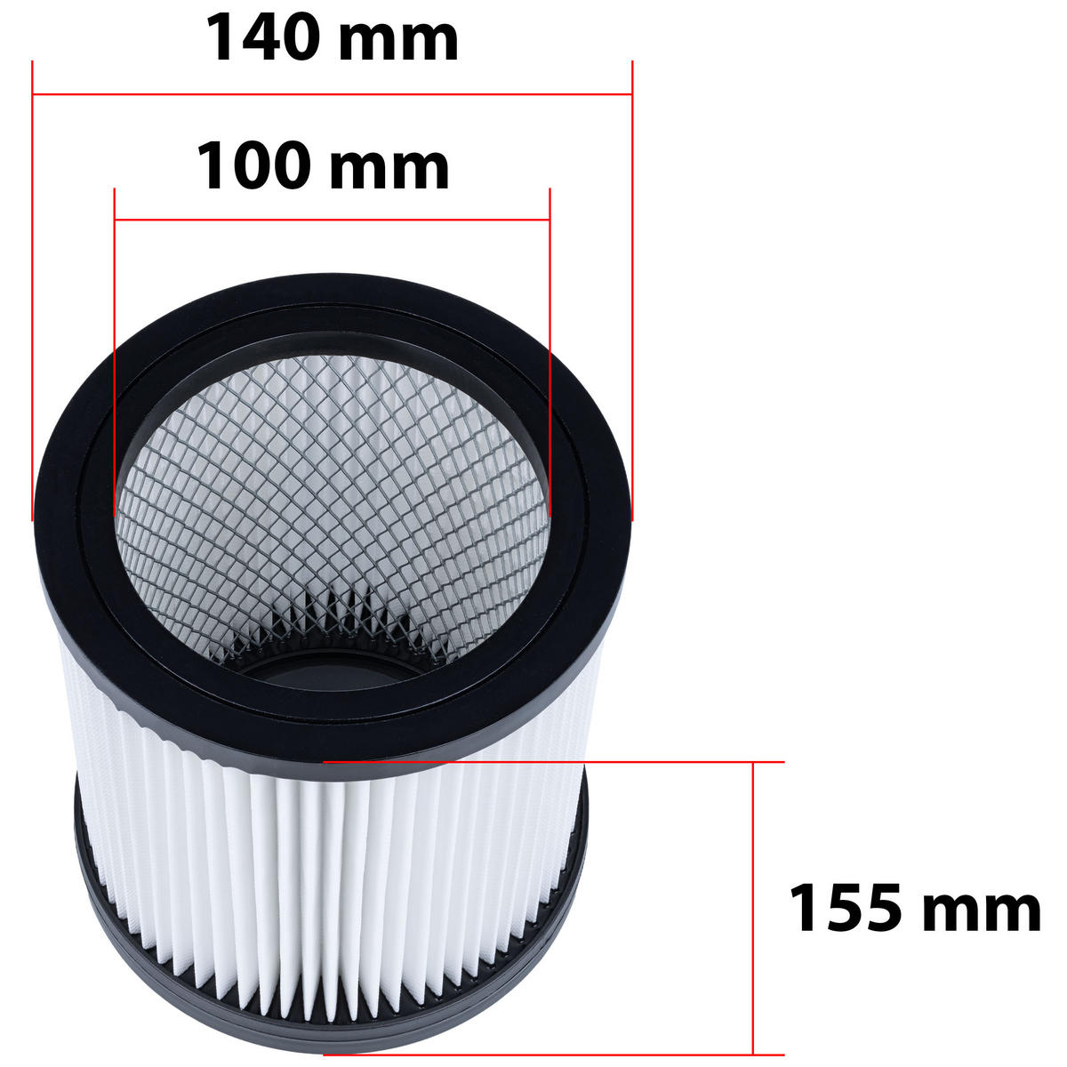 FILTER PNTS PWD PDW PSW, Ersatz, waschbar, Metallnetz, 15,5 cm, Ø 14 cm, Nass/Trocken - Multicolor, Kunststoff/Metall (15/15/18cm)