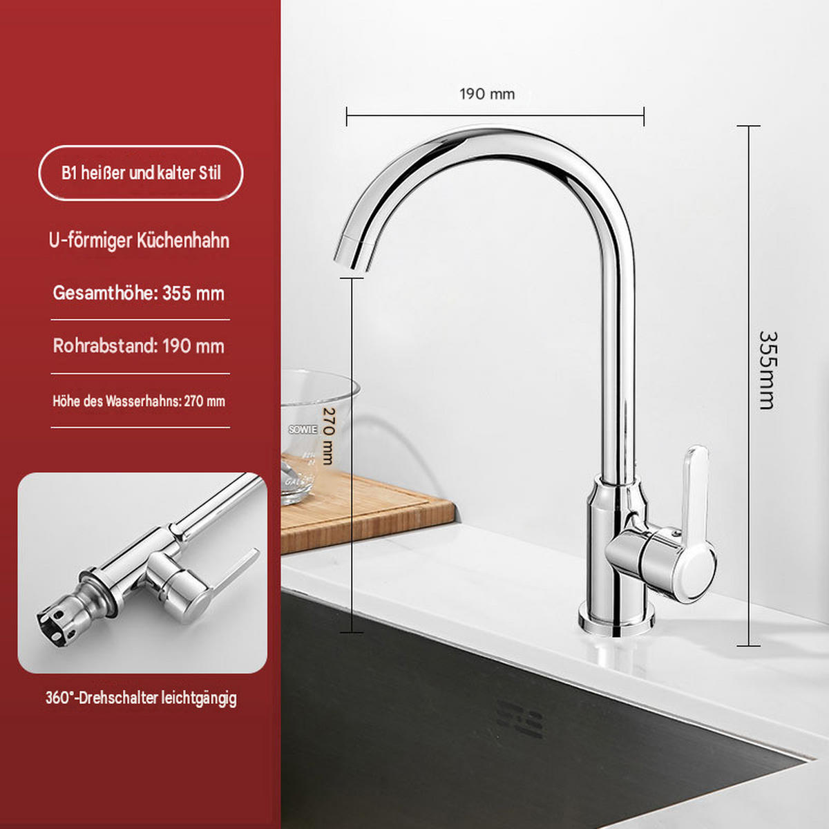 BADARMATUR mit Schlauch, 355 x 190 mm, silber - Silberfarben, Metall (37/7/22cm) - Vallsero
