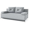 SCHLAFSOFA Zosia, Sofa mit Schlaffunktion und Bettkasten, Klappsofa, Schlafcouch aus Veloursstoff, Couch in Frabe: Grau - Grau, Textil (195/90/85cm)