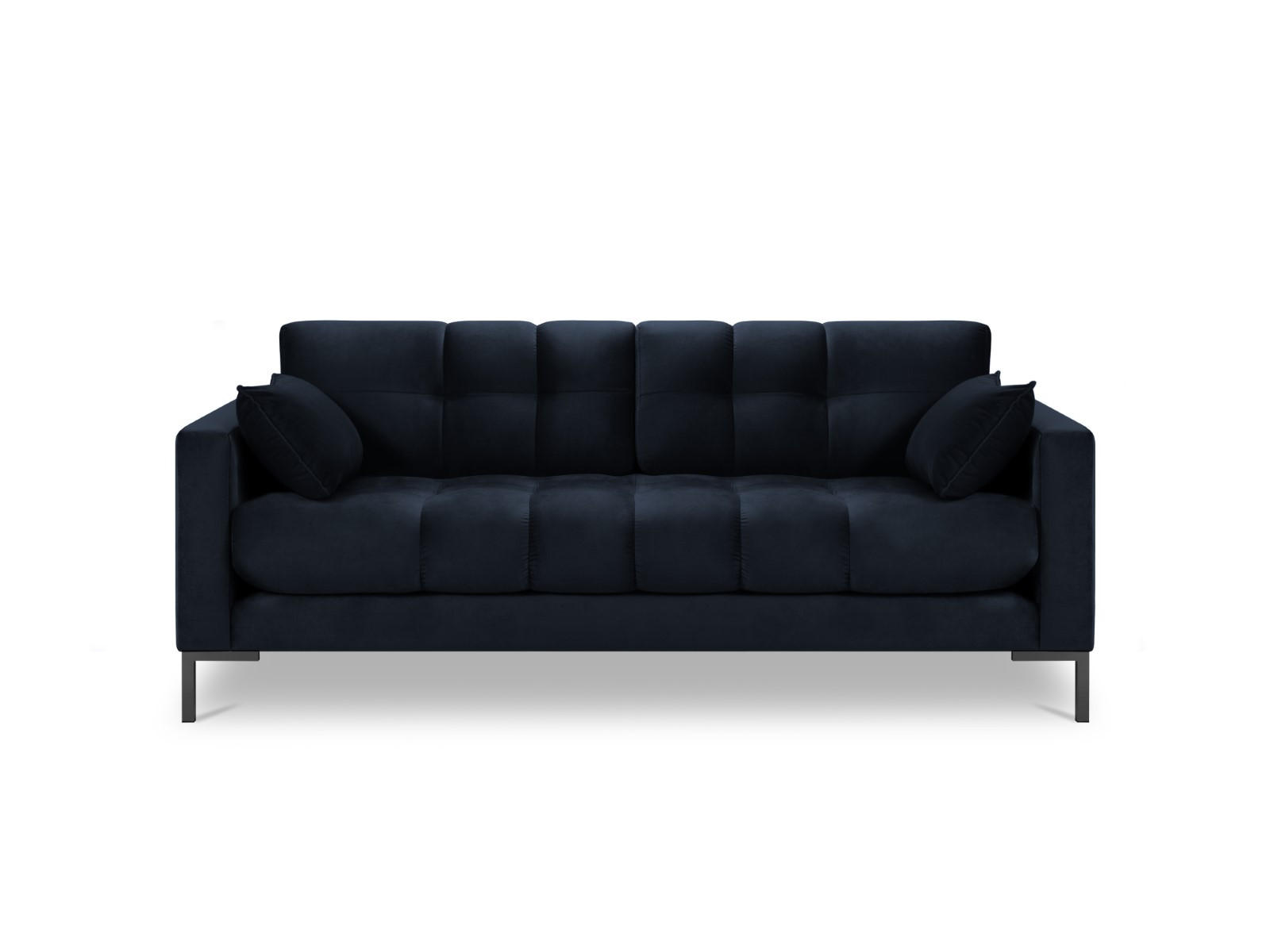 SOFA Mamaia aus Samt dunkelblau 2 Sitzplätze - Dunkelblau, Textil (92/75/152cm) - Micadoni