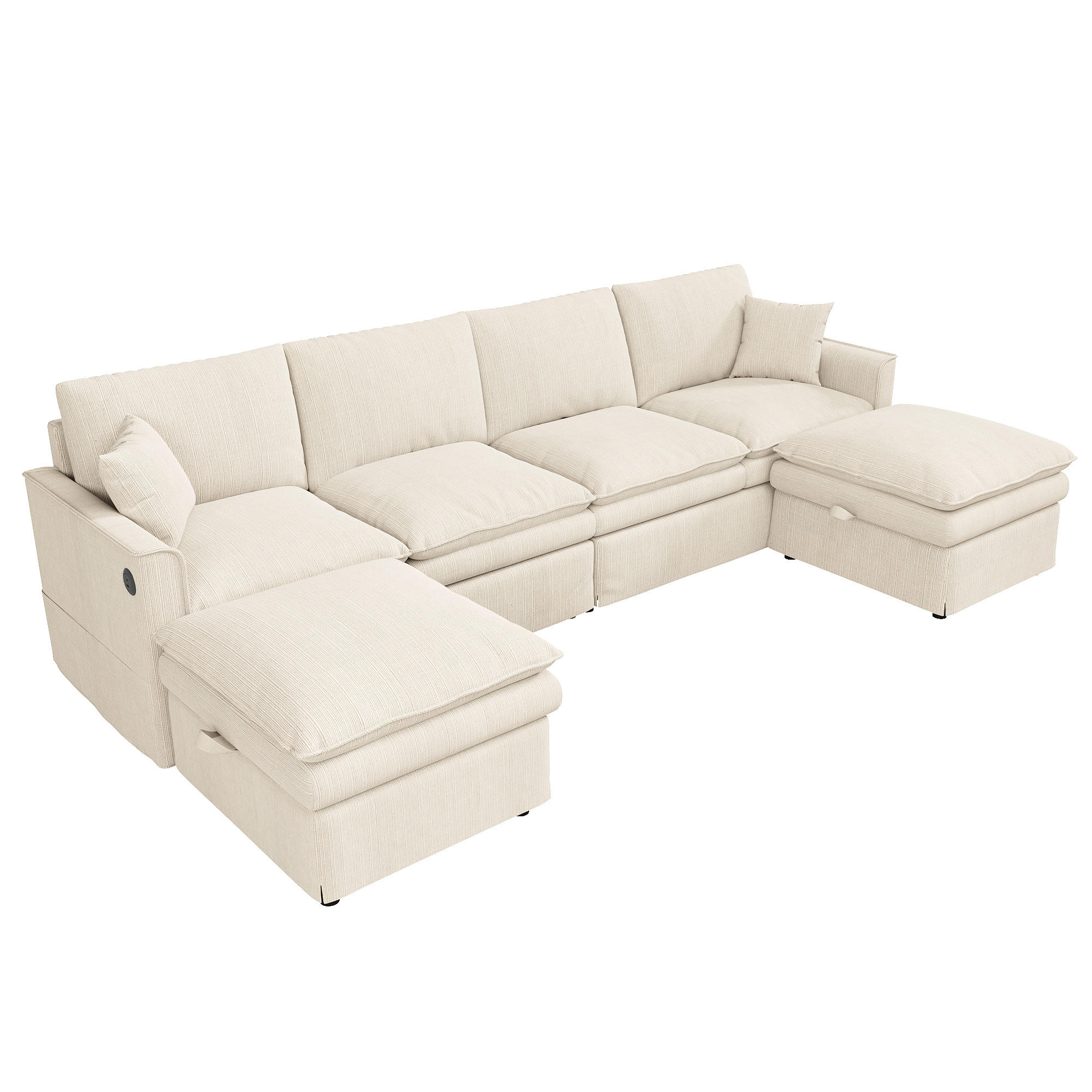 ComfortXL Wohnlandschaft Beige 277x80x135 cm
