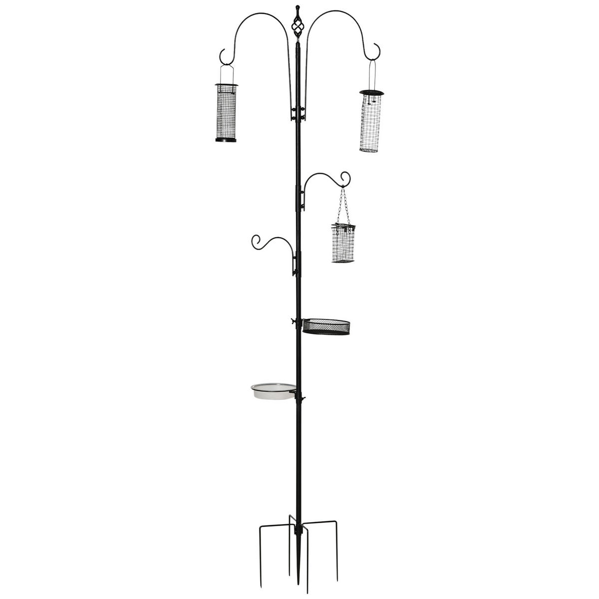 VOGELFUTTERSTATION DE-10737 Schwarz - Schwarz, Metall (54.5/208/54.5cm) - ComfortXL