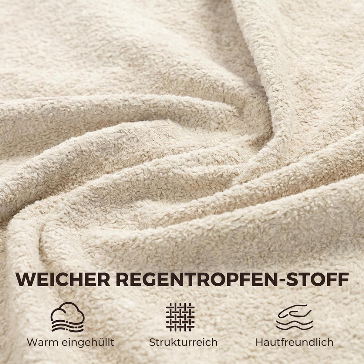 SCHAUKELSTUHL Polyester Cremeweiß - Dunkelgrau/Walnussfarben, Holz/Textil (71/100/90cm) - HOMCOM