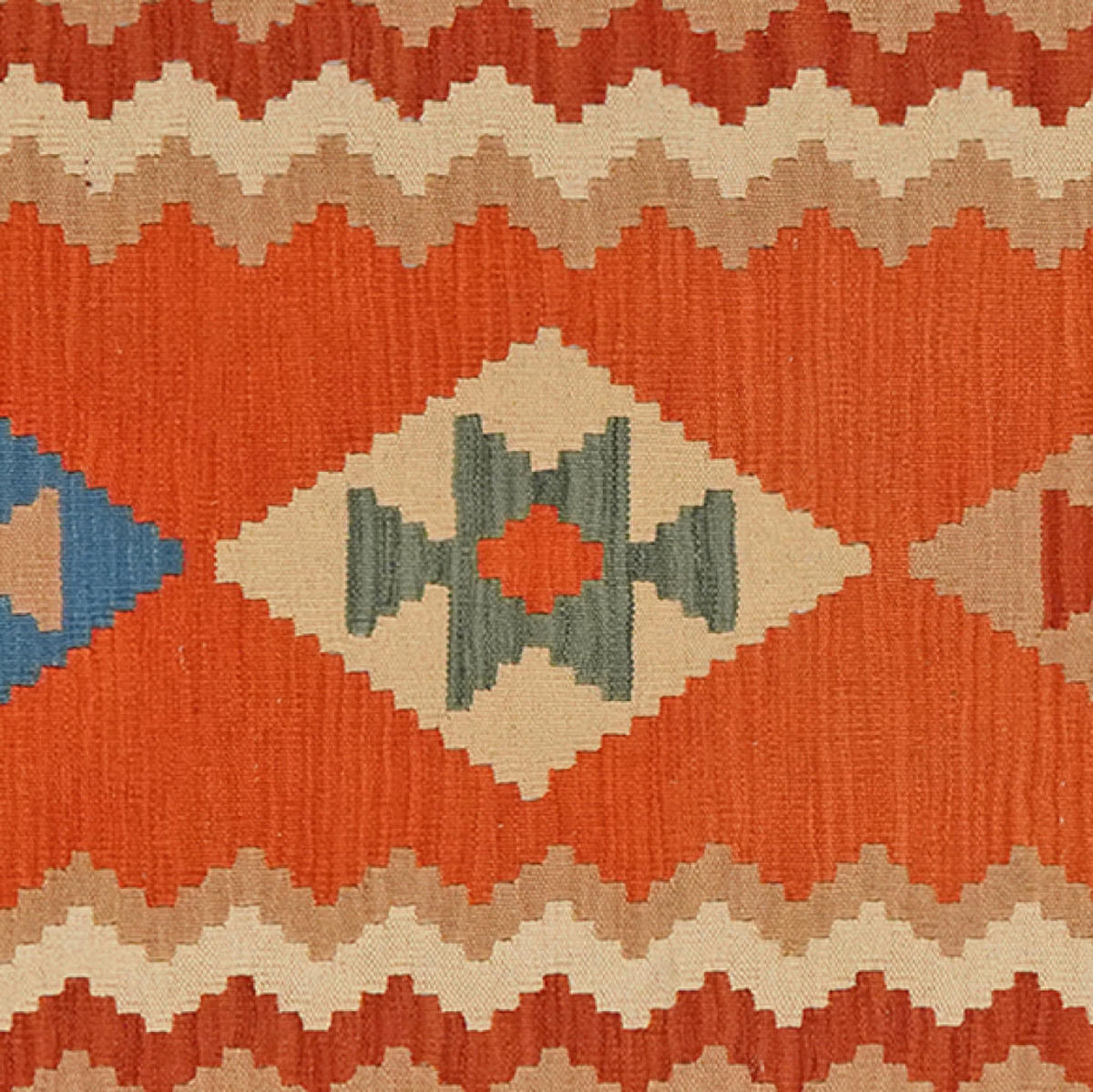 LÄUFER Gashgai Kelim Rot 298/88 cm Schurwolle - Rot, Textil (88/298cm) - Looma