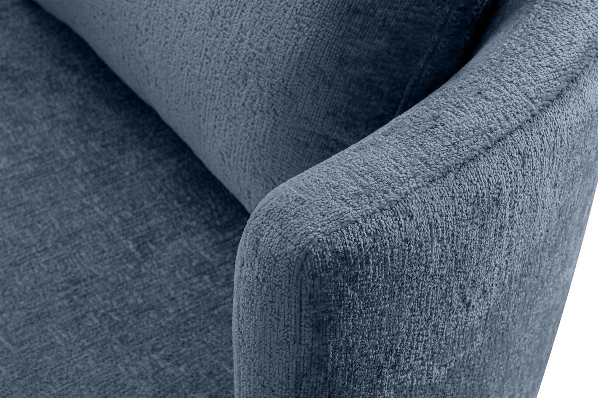 DREHSESSEL RAGGI 360° Drehfunktion mit inklusive dekorativem Kissen, Dunkelblau - Dunkelblau, Textil (92/75/94cm) - KONSIMO®