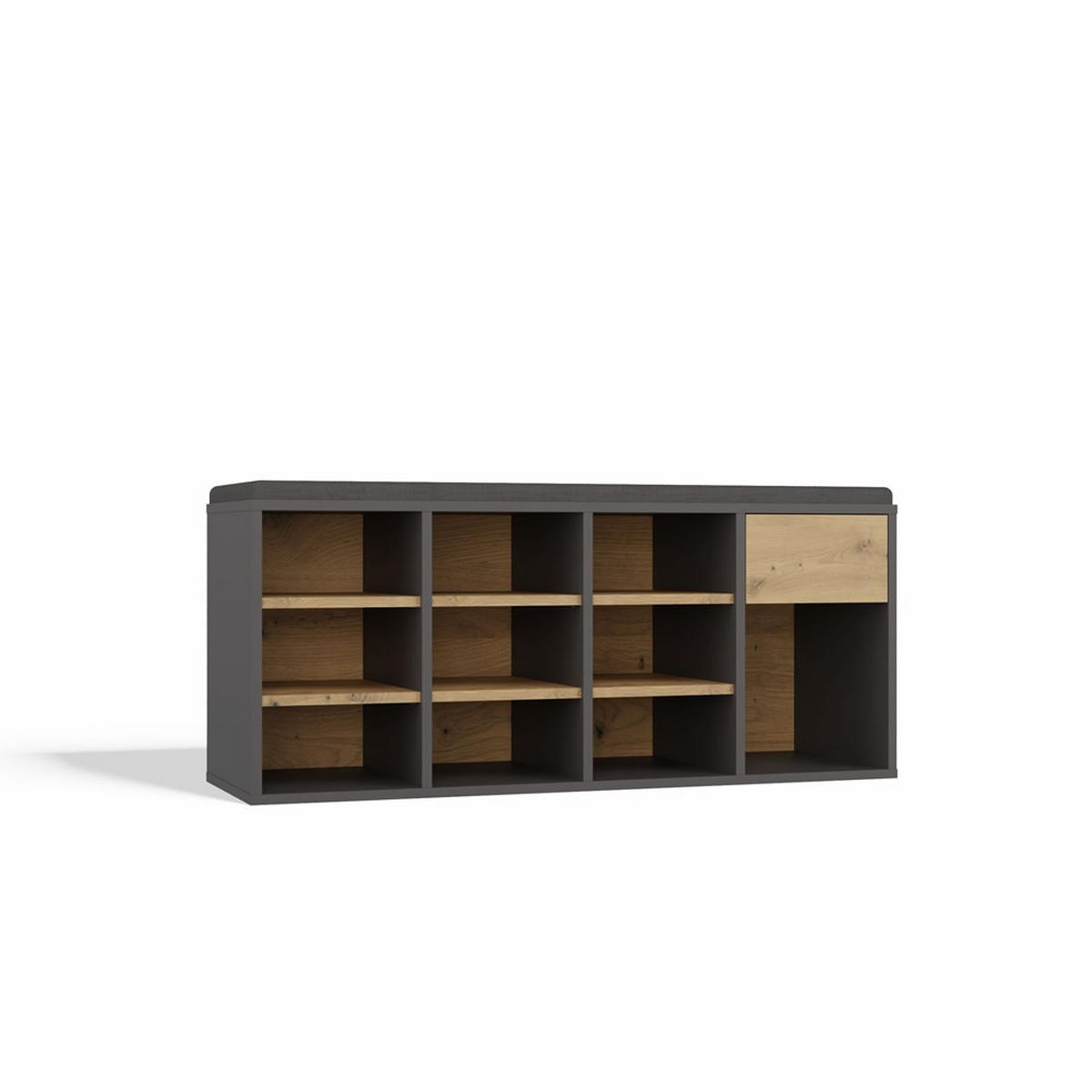 SCHUHSCHRANK Anthrazit, Artisan 110/49/35 - Anthrazit, Holzwerkstoff (110/49/35cm) - RAUMHIRSCH FURNITURE