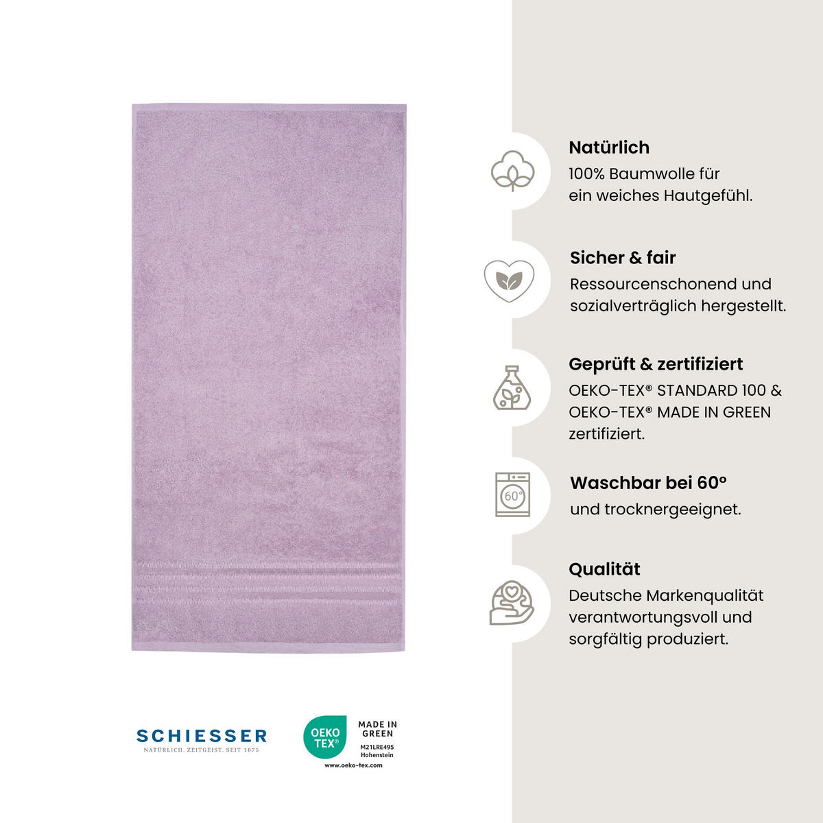 GÄSTETUCHSET Milano - 5-teilig - 30 x 50 cm - Rosé - Rosa, Textil (30/50cm) - SCHIESSER