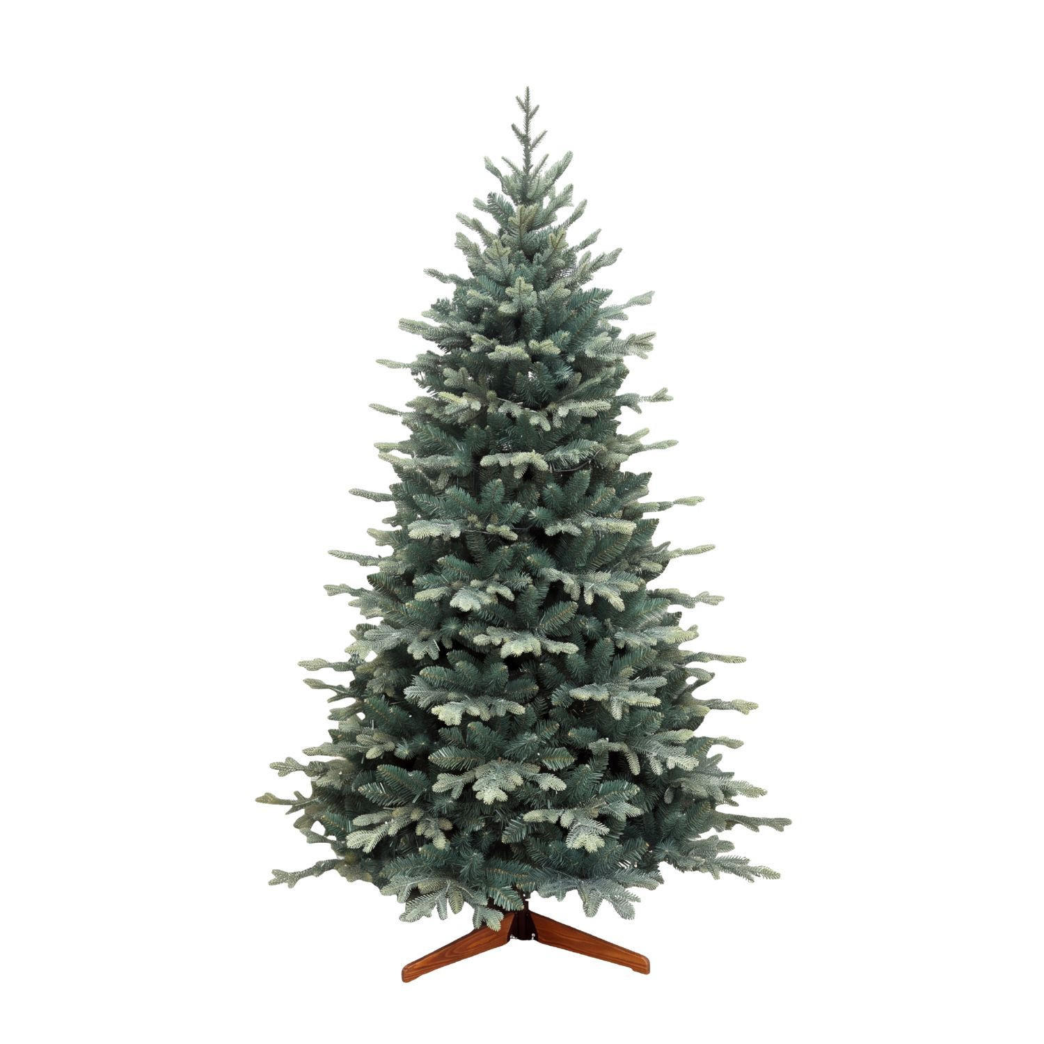 KÜNSTLICHER WEIHNACHTSBAUM OREGON mit Holzständer Höhe 150 cm - Grün, Kunststoff (92/150/92cm) - pink garten