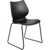 BESUCHERSTUHL Kunststoff Schwarz - Schwarz, Kunststoff/Metall (47/86/50cm) - CLP