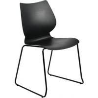 BESUCHERSTUHL Kunststoff Schwarz - Schwarz, Kunststoff/Metall (47/86/50cm) - CLP