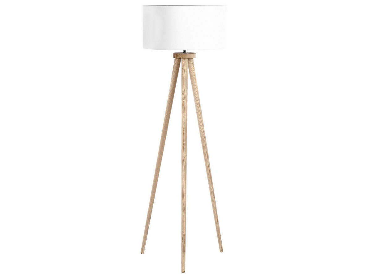STEHLAMPE Nitra 45/45/142 cm - Weiß, Holz (45/45/142cm) - Beliani