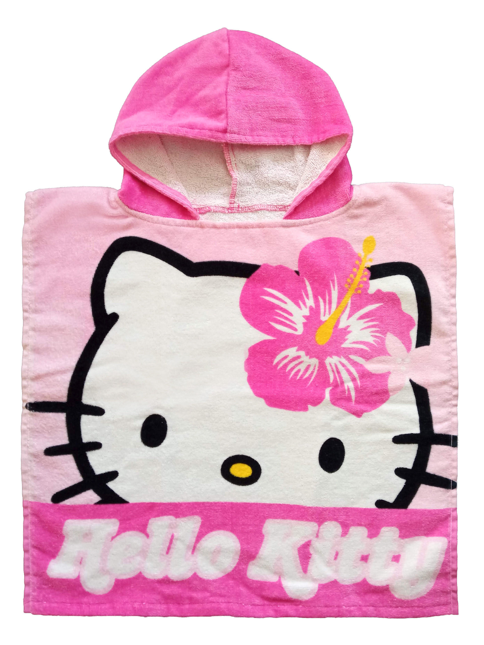 BADEPONCHO Hello Kitty Rosa 50 x 100 cm - Rosa, Textil (Einheitsgrößenull) - Hello Kitty