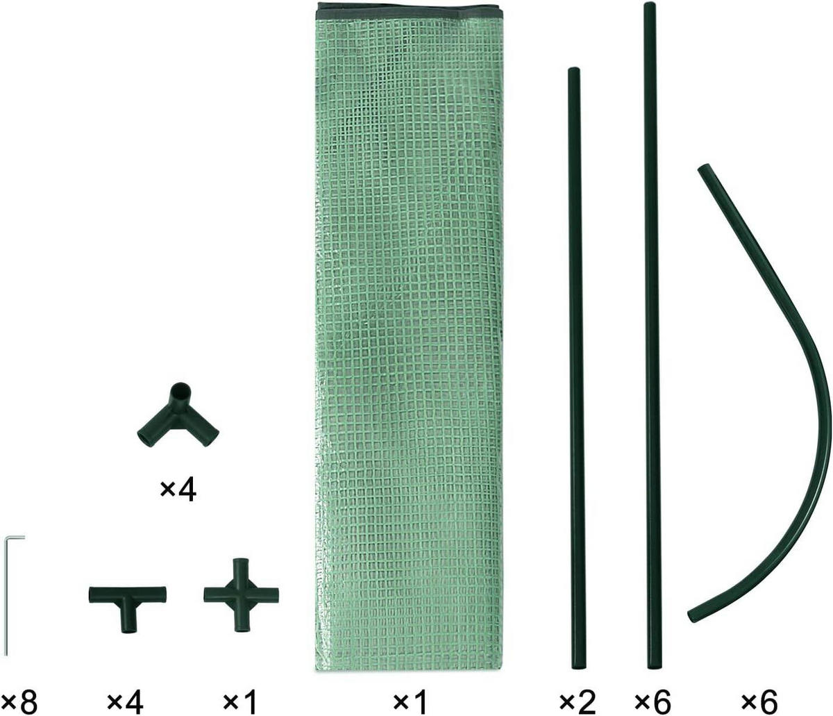 FOLIENGEWÄCHSHAUS, PE Gitterfolie, 130 x 60 x 50 cm - Grün, Textil/Metall (130/50/60cm) - Woltu