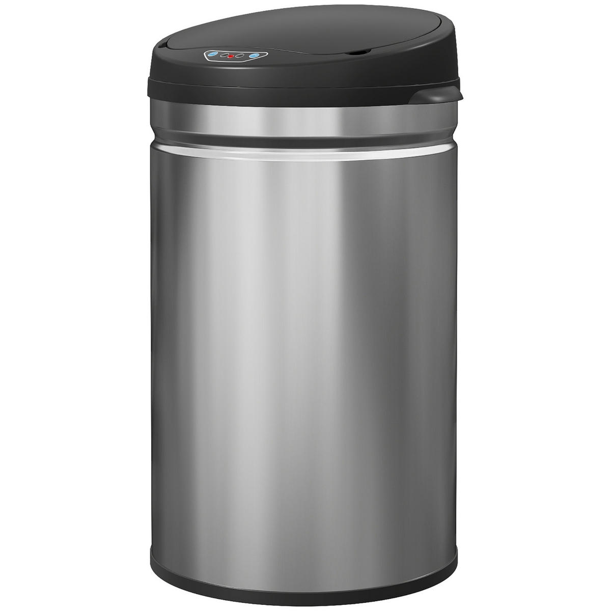 MÜLLEIMER mit Sensor 30L 32/30,5/51 cm Edelstahl Silber AUTOMATISCHE ÖFFNUNG Küche - Silberfarben, Metall (30.5/51/32cm) - Rolipo