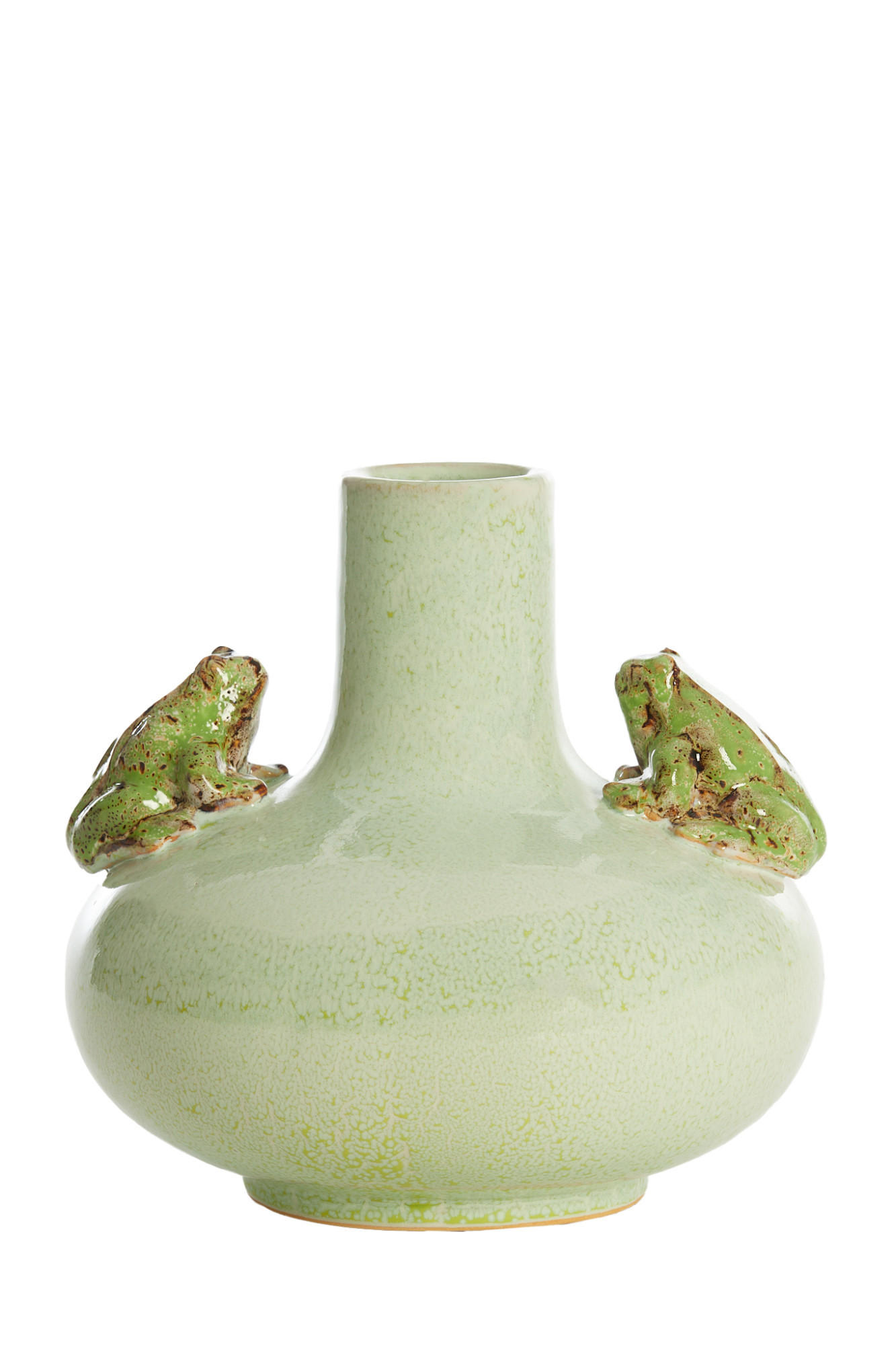 VASE Frosch Grün Ø26/25 cm - Hellgrün, Keramik (25cm) - Light & Living
