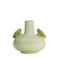VASE Frosch Grün Ø26/25 cm - Hellgrün, Keramik (25cm) - Light & Living