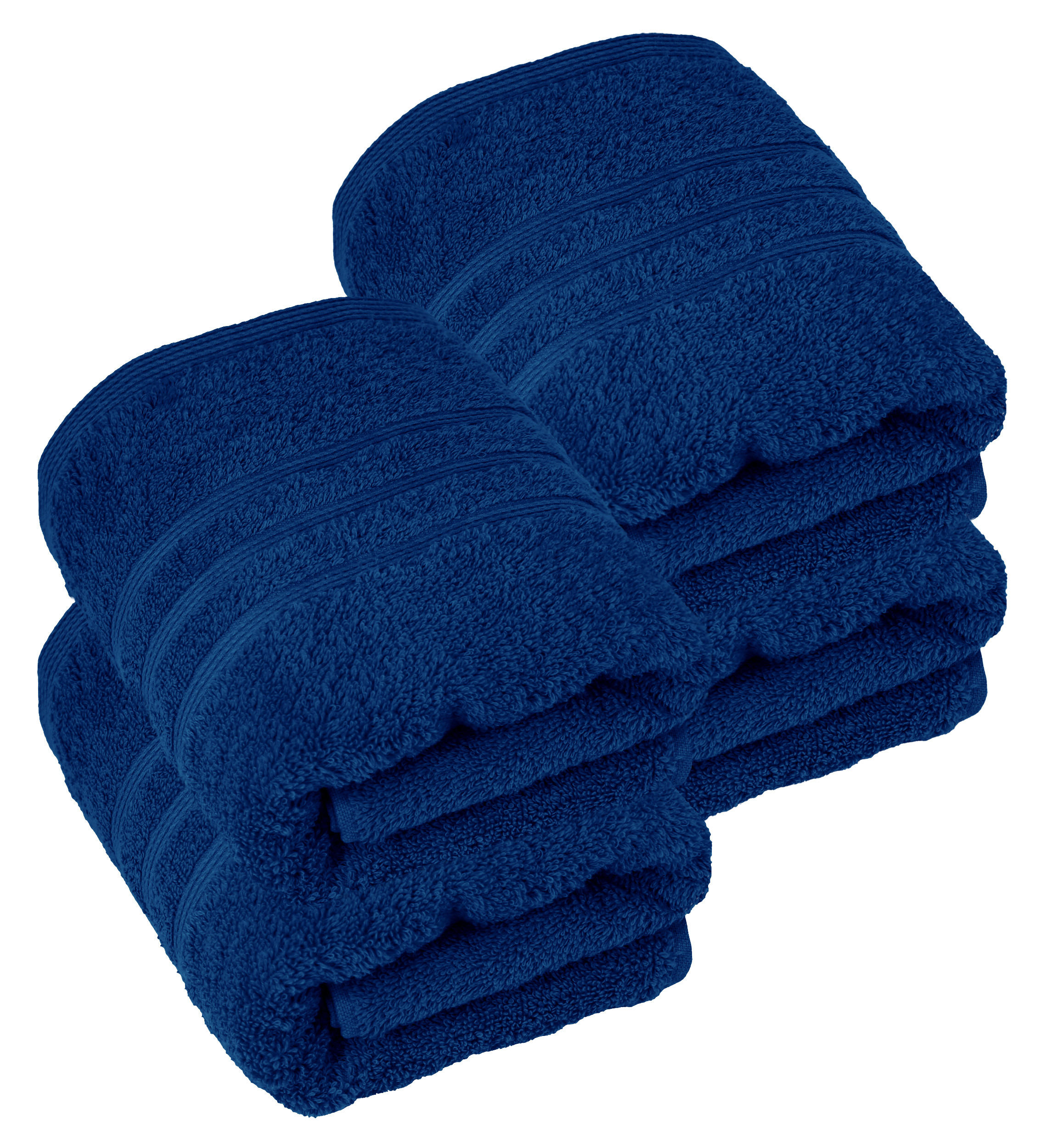 HANDTUCH 50x100 cm London Marine Blau 4er Set - Dunkelblau, Textil (50/100cm) - Lashuma