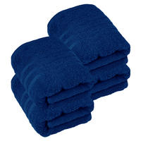 HANDTUCH 50x100 cm London Marine Blau 4er Set - Dunkelblau, Textil (50/100cm) - Lashuma