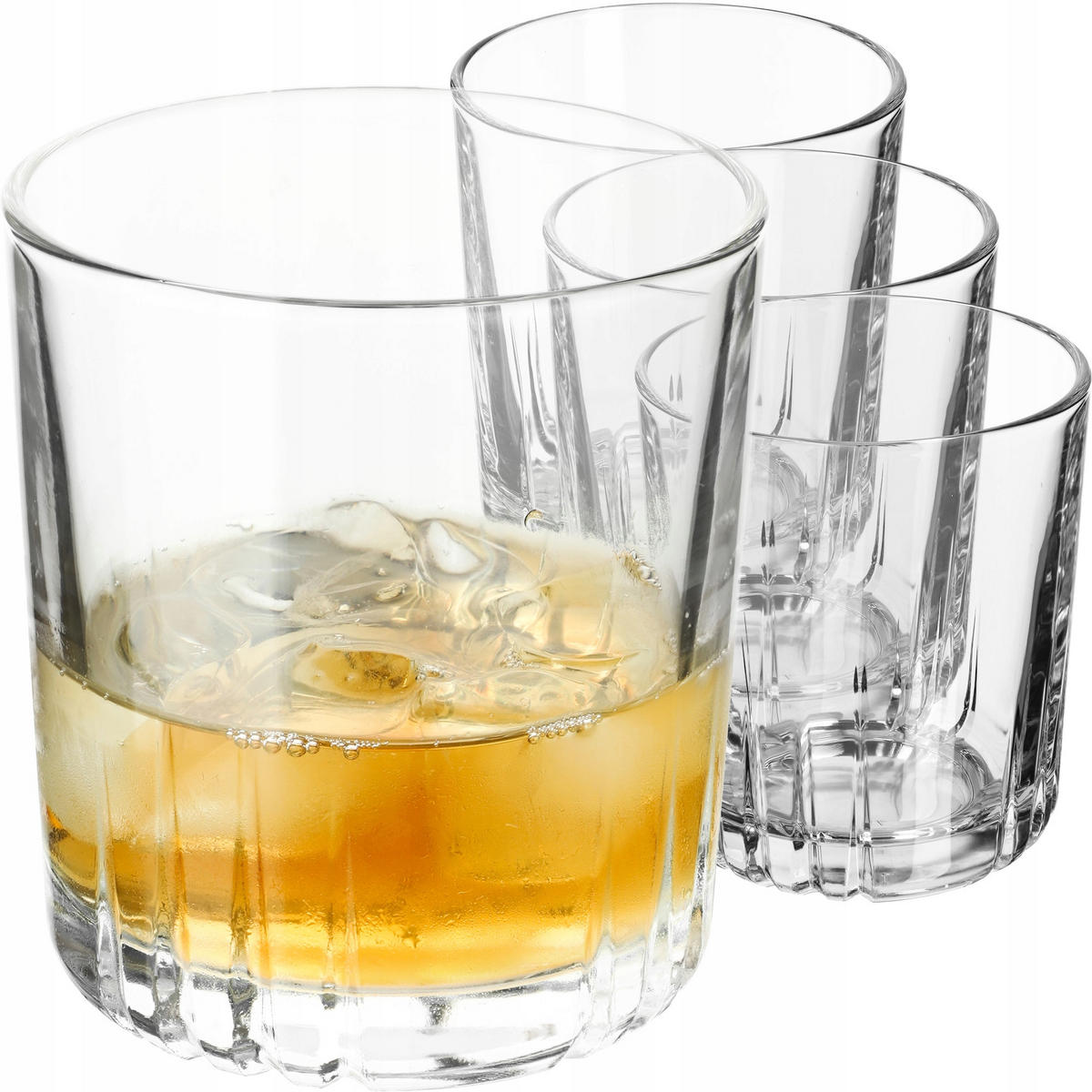 KADAX Gläser 280 ml Set mit 4 Gläsern für Whiskysaft - Transparent, Glas (0.28L) - KADAX