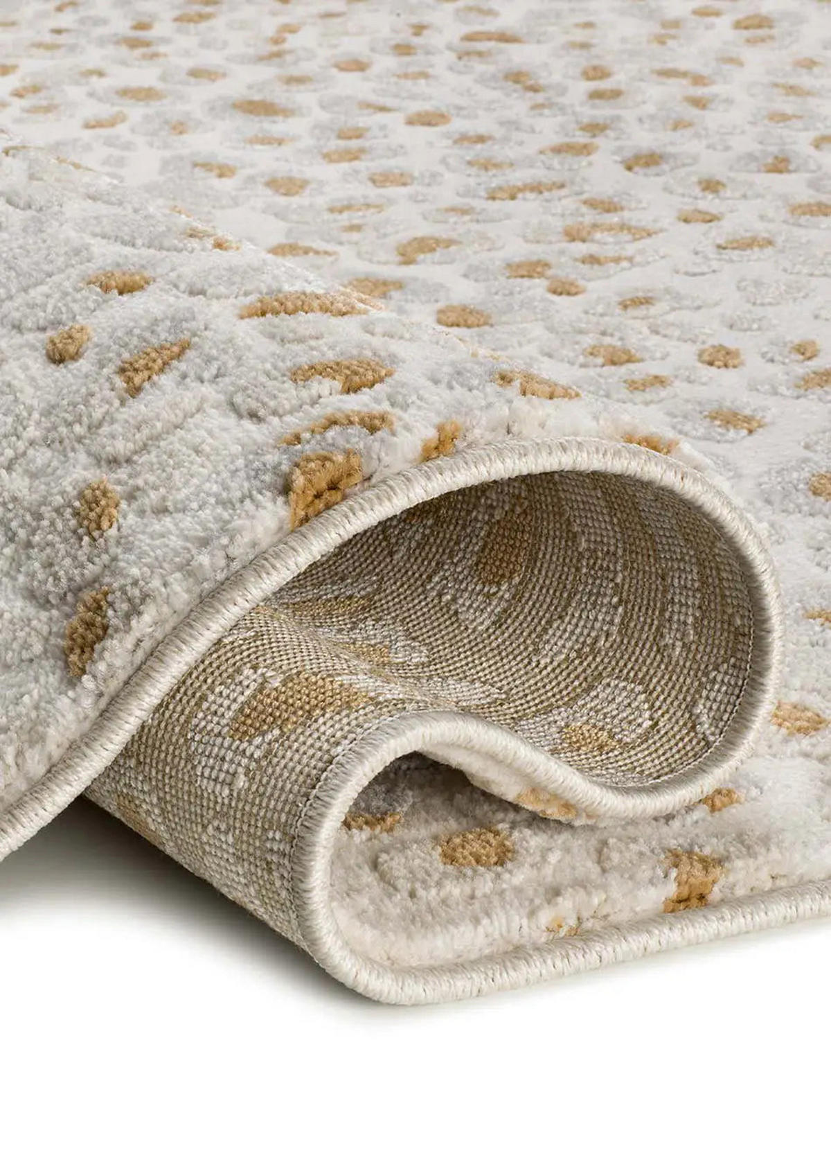 KURZFLORTEPPICH Grau / Creme Amara 80/150 cm - Hellgrau/Creme, Naturmaterialien/Textil (80/150cm) - Atticgo