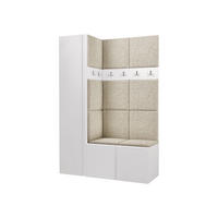 GARDEROBEN-SET Orion IX - Creme/Weiß, Holzwerkstoff/Kunststoff (124/186/46cm) - MIRJAN24