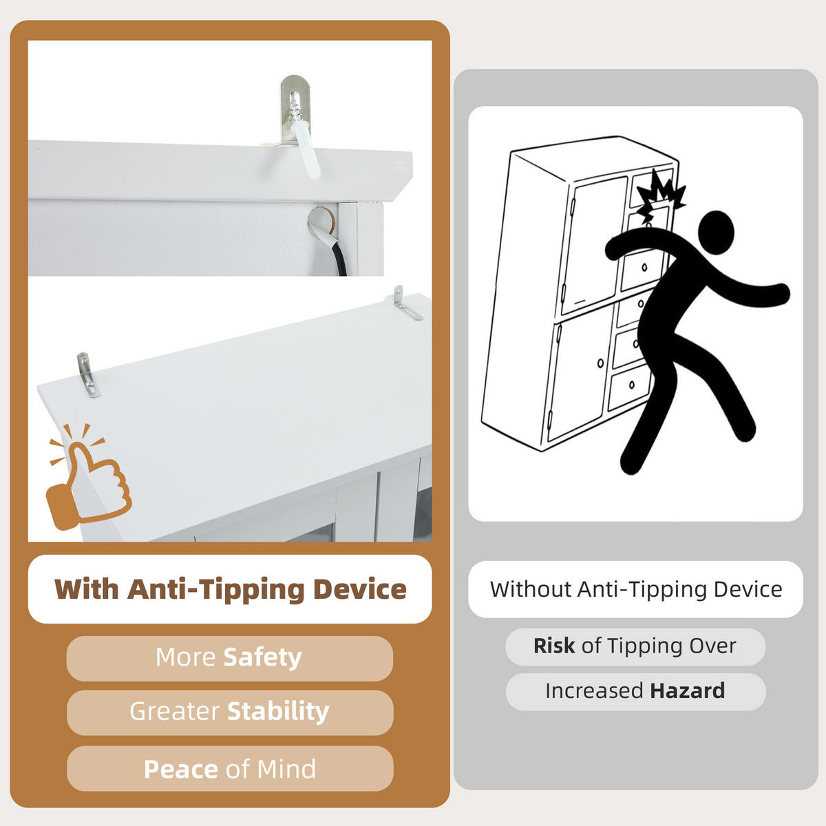 LED-VITRINE mit 2 Schubladen in weiß - Weiß, Holz (36/165/60cm) - KOMHTOM