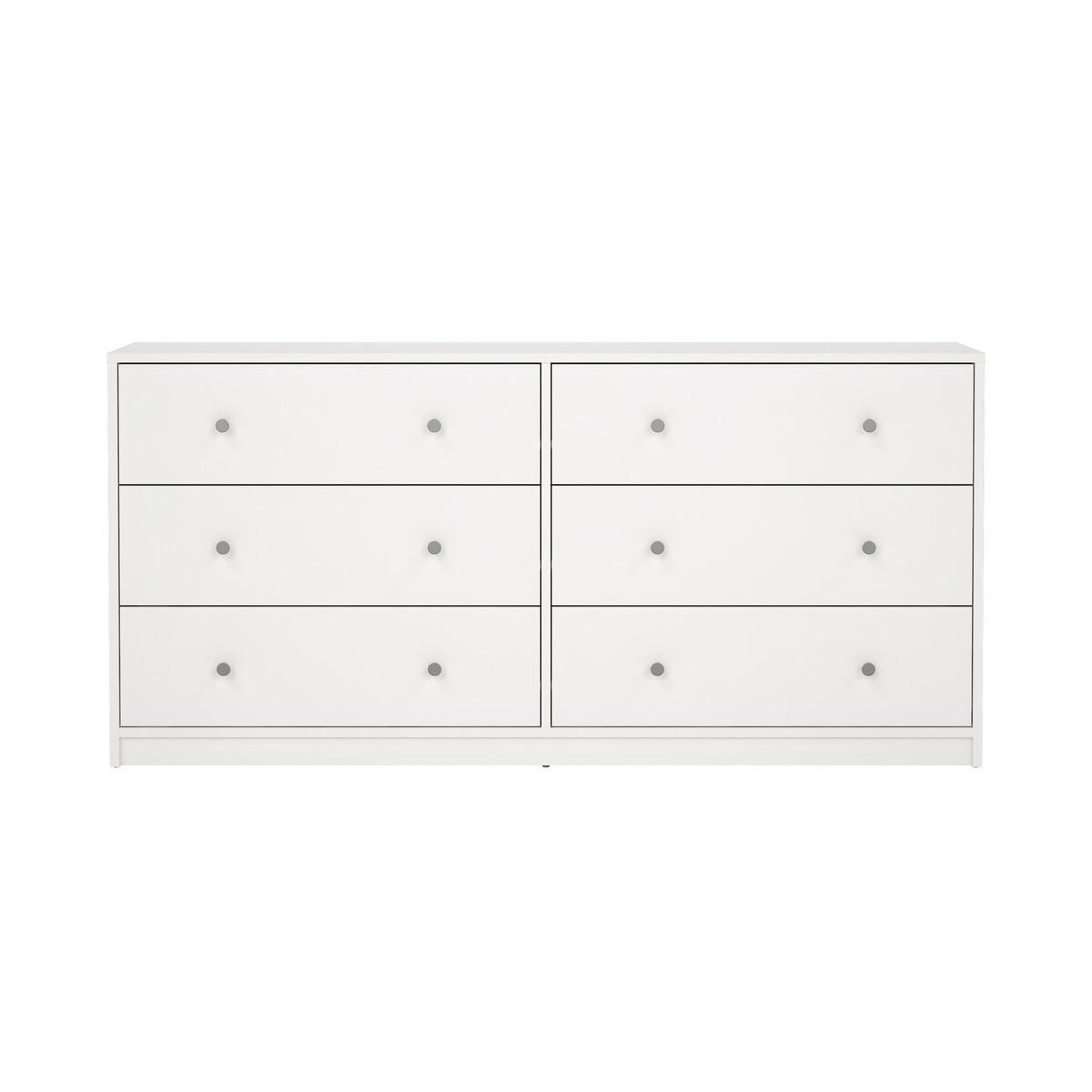 53. DOPPELTE Kommode mit 6 Schubladen lise 143,1/30,1/68,3 cm - Weiß, Holzwerkstoff (143/68/32cm) - ebuy24