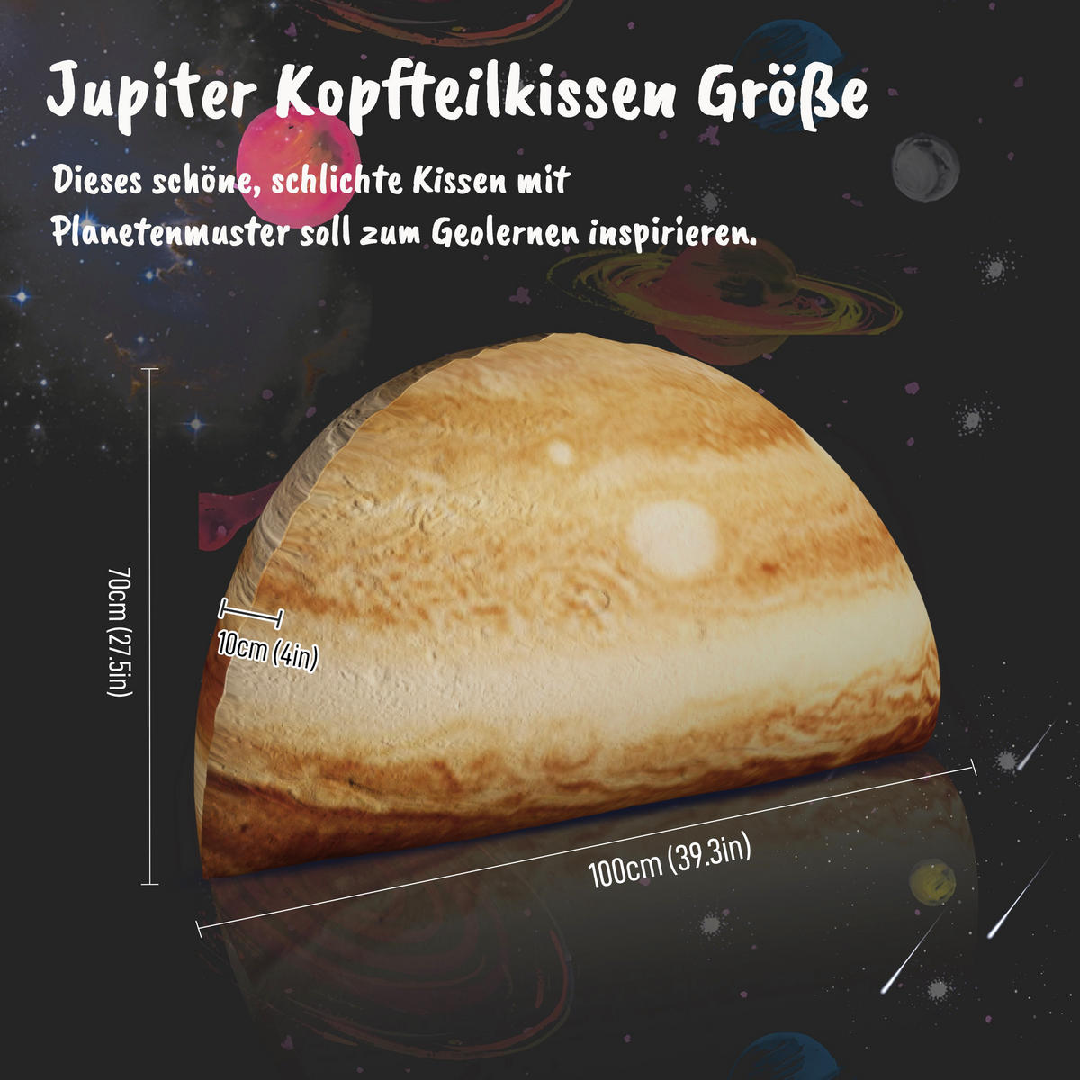 RÜCKENKISSEN passend für Kinderbetten Jupiter 100cm - Gelb, Textil (10/100cm) - Vercart