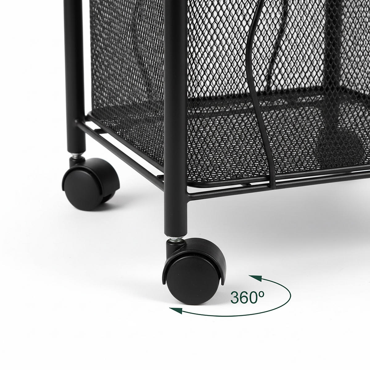 VOZÍK - čierna, kov/plast (20/98/28cm) - Relaxdays