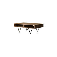 COUCHTISCH Metric Dunkelbraun aus Walnuss - Dunkelbraun, Holz (70/115/40cm) - Tikamoon