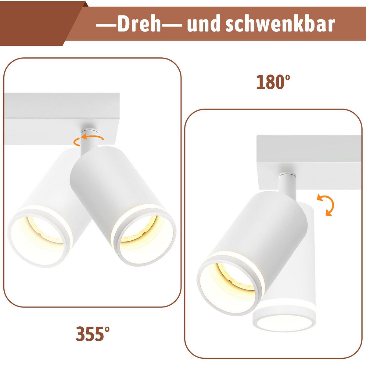STRAHLER Vilbel 6-flammig 83/5/17 cm - Weiß, Metall (83/5/17cm) - Nettlife