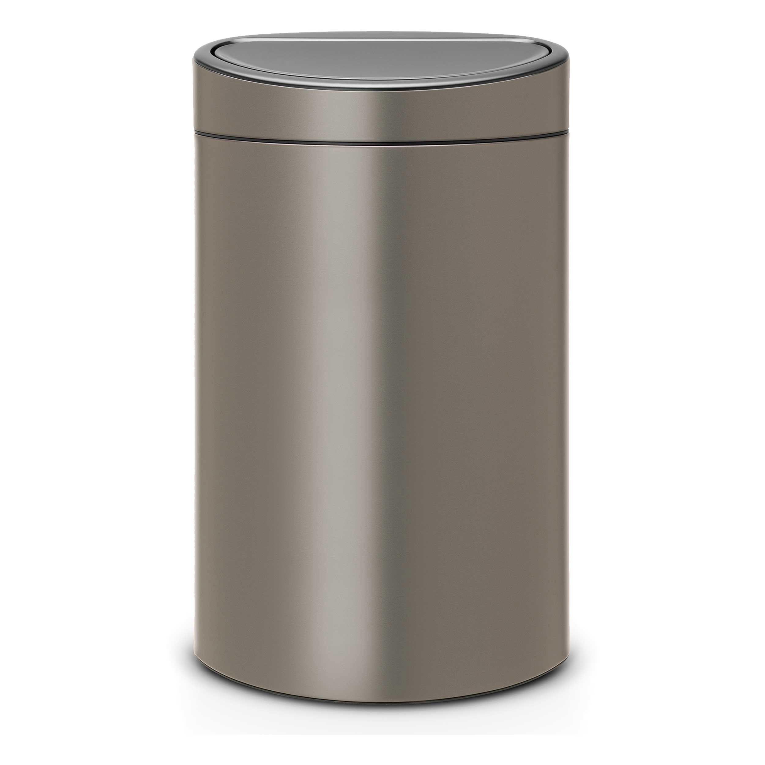 ABFALLEIMER Touch Bin Recycle, Platinum, 10 / 23 L - Silberfarben, Metall (47.5/76/32.5cm) - Brabantia