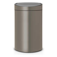 ABFALLEIMER Touch Bin Recycle, Platinum, 10 / 23 L - Silberfarben, Metall (47.5/76/32.5cm) - Brabantia
