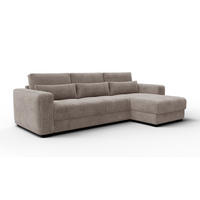 ECKSOFA OLI 4-Sitzer rechts, taupe - Taupe, Holz/Textil (295/172cm) - Courtois Laville