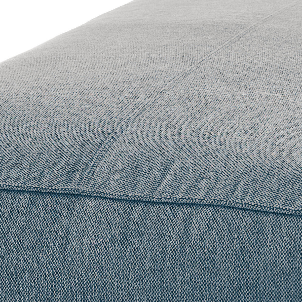 POLSTERHOCKER - Blau/Schwarz, Kunststoff/Textil (81/38/100cm) - home24