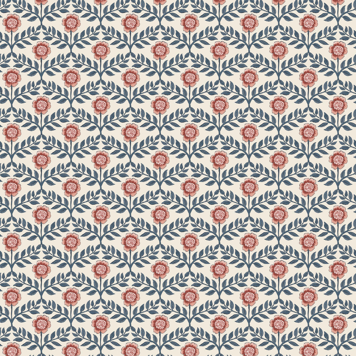 VLIESTAPETE Prächtige Blumen 1000x52cm - Blau/Weiß, Papier/Kunststoff (52/1000cm) - Joules