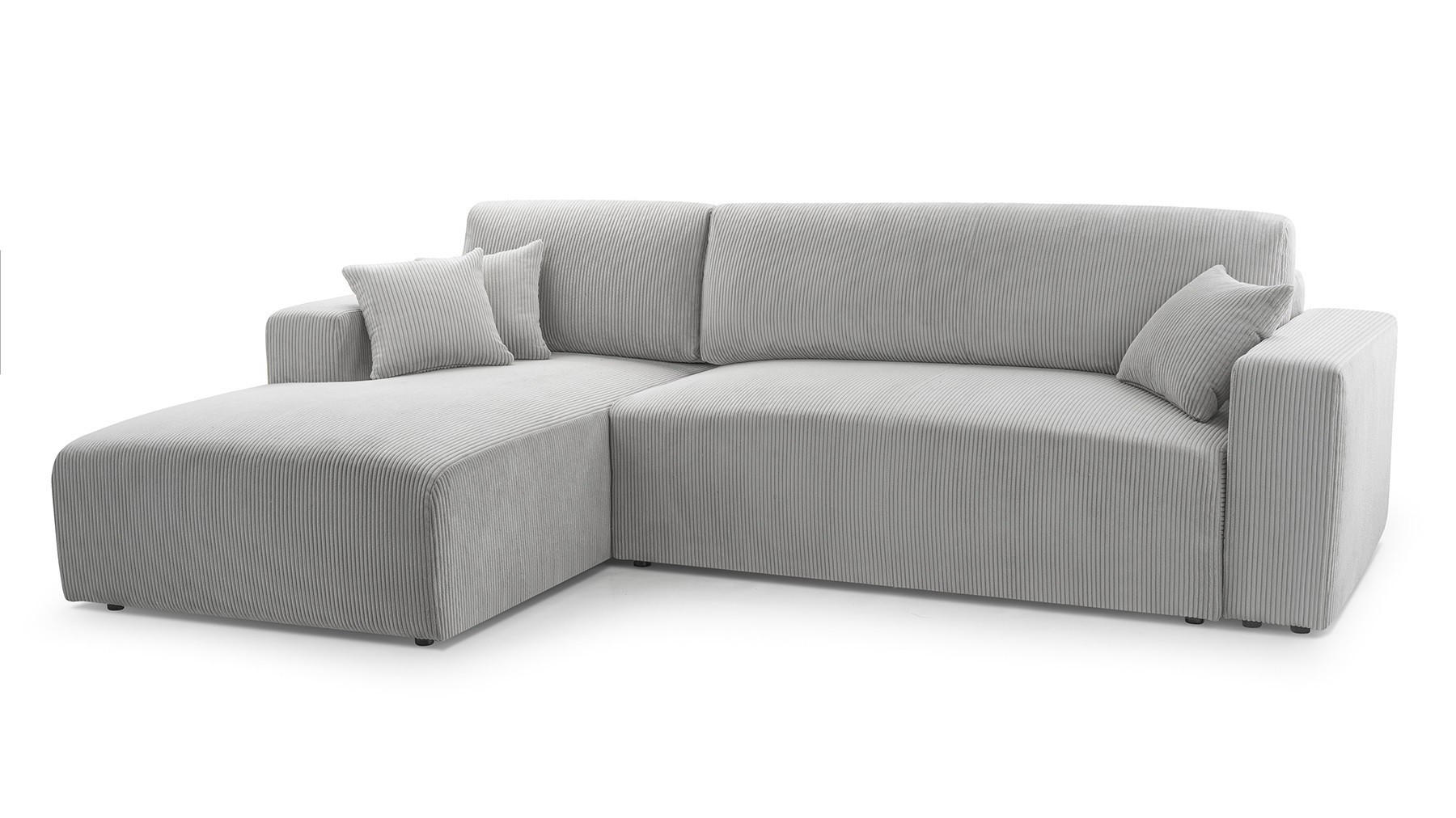 Luxkor24 Ecksofa Hellgrau 279x187 cm