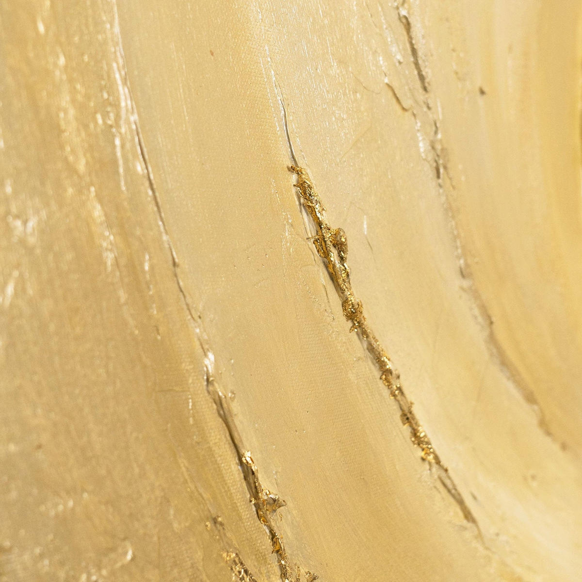 GEMÄLDE Kreise der Zeit Schattenfugenrahmen Eichefarben 120x80 cm - Eichefarben, Holz (120/80cm) - YS-art gallery