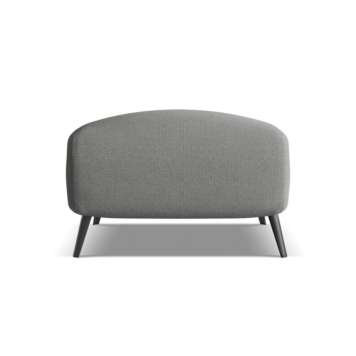 POUF Chenille Stoff Grau - Schieferfarben/Schwarz, Textil/Metall (65/44/65cm) - LaMiaSofa