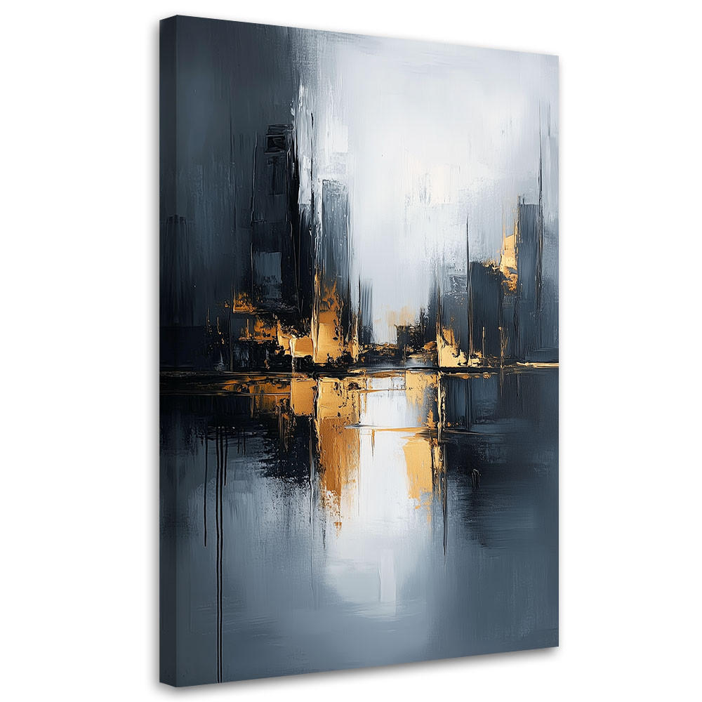 Feeby Leinwandbild Grau 80x120 cm