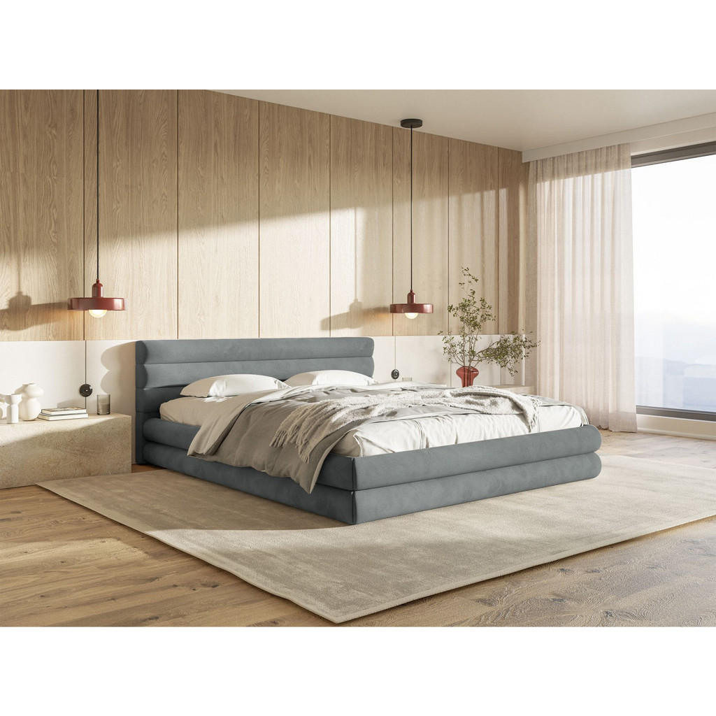 Thumbnail - Selsey Polsterbett, Grau, Textil, 2-Sitzer, 160x200 cm, Schlafzimmer, Betten, Polsterbetten