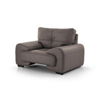 RELAXSESSEL Omega aus Kunstleder, Hellbraun - Hellbraun/Schwarz, Leder (128/88/98cm) - Beautysofa