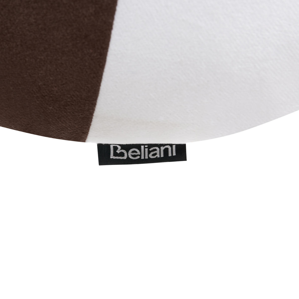 DEKOKISSEN 2er-Set Dunkelbraun 60/60 cm Whirl Candy - Dunkelbraun/Weiß, Textil (60/60cm) - Beliani