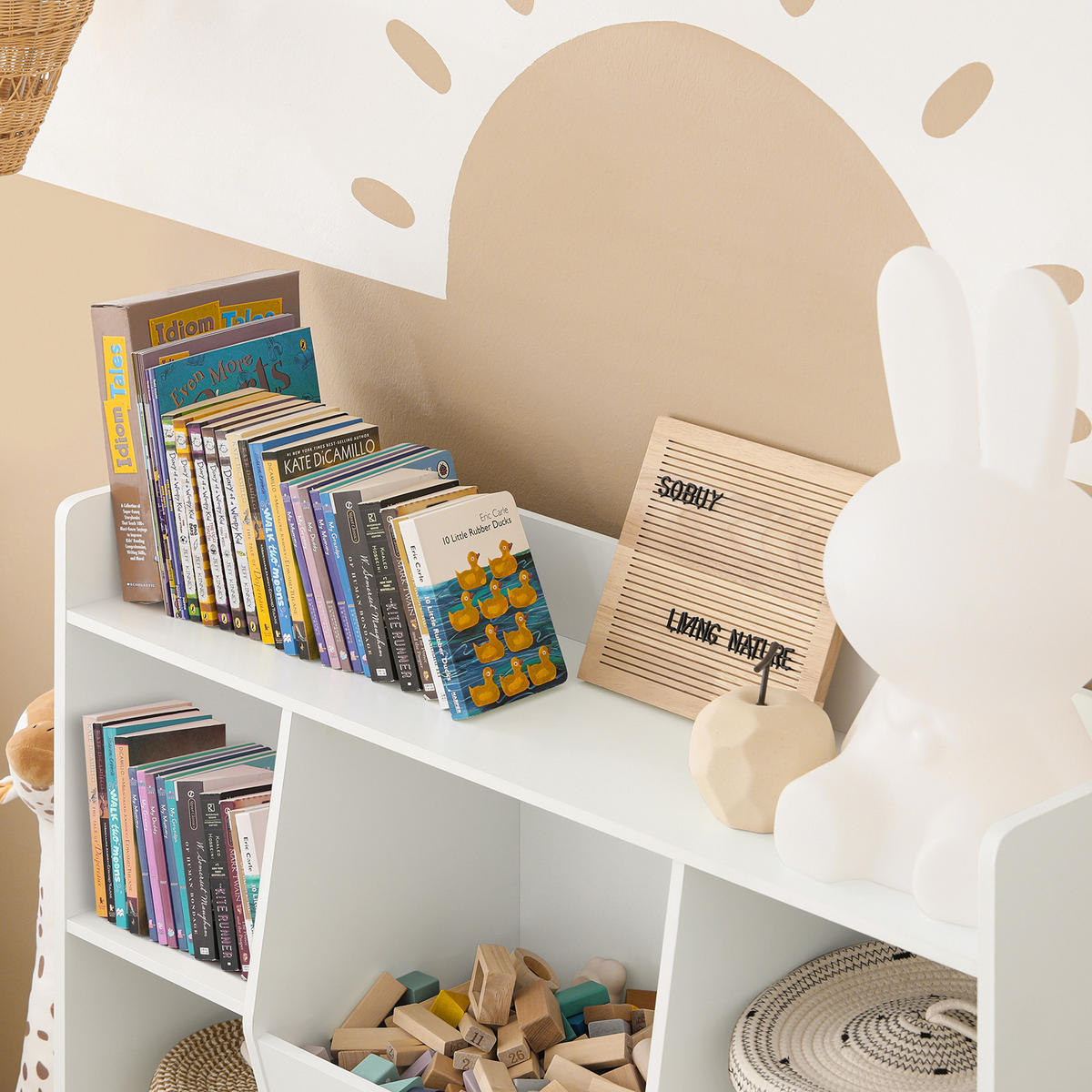 KINDERREGAL Weiß - Weiß, Holzwerkstoff (106/104/30cm) - SoBuy