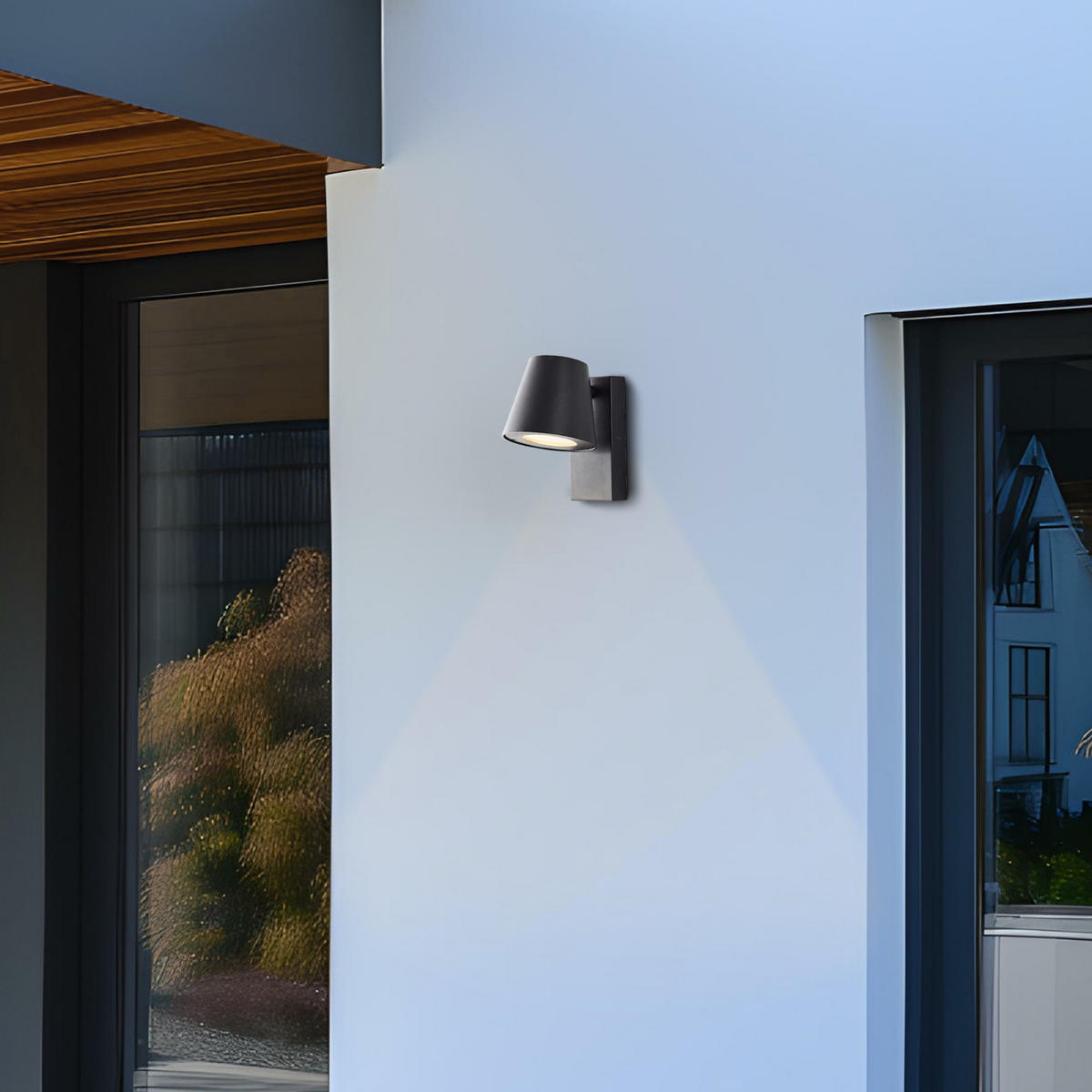 AUSSENWANDLEUCHTE Bari 44320/06 - Schwarz, Metall (11/17/15.5cm) - Brilliant