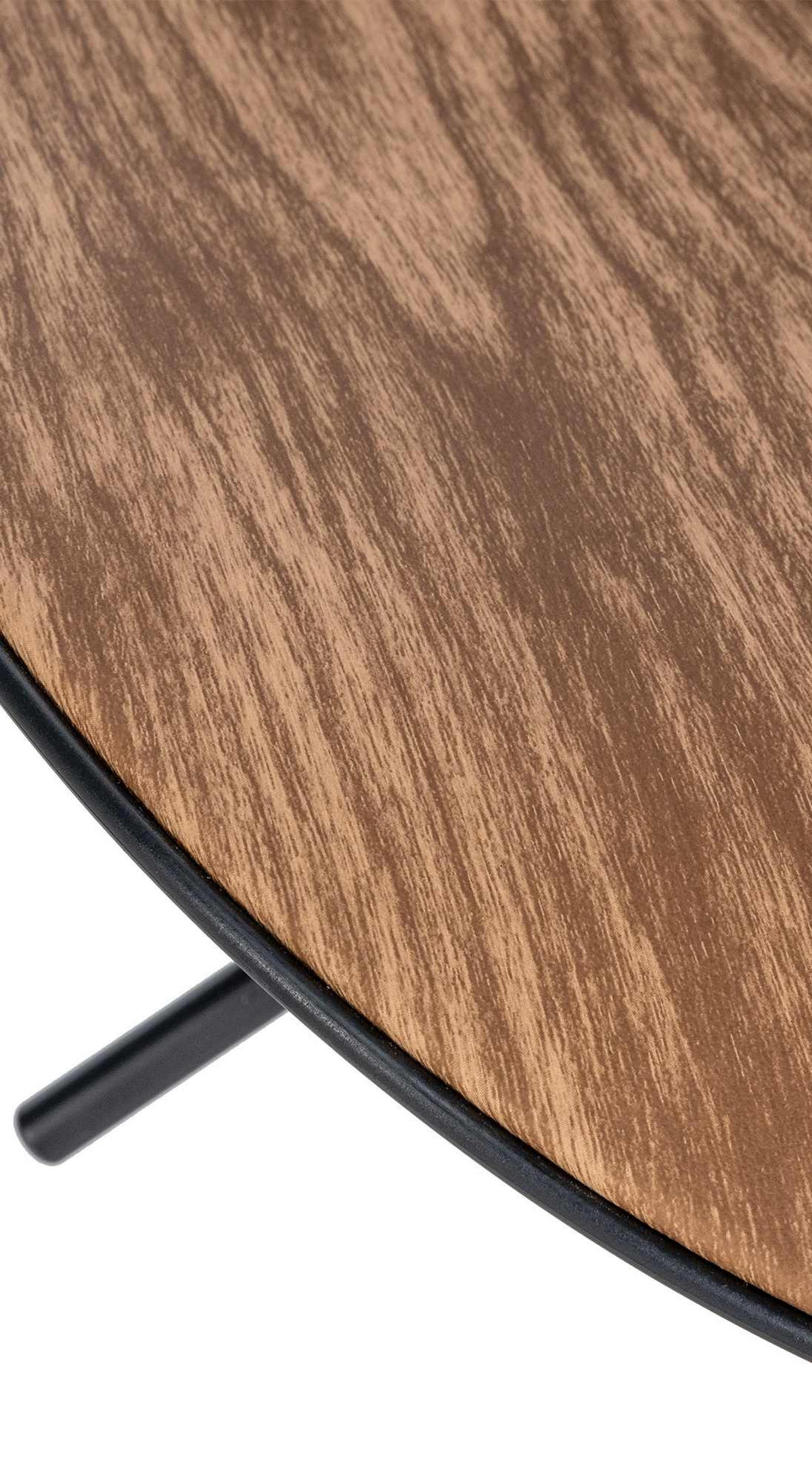 BARHOCKER Lederlook natura - Naturfarben, Textil/Metall (39/66/40cm) - CLP