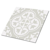 FLIESENAUFKLEBER 9 Stück 30x30 cm selbstklebend Blumenverzierung - Grau, Textil (30/1.6/30cm) - TULUP