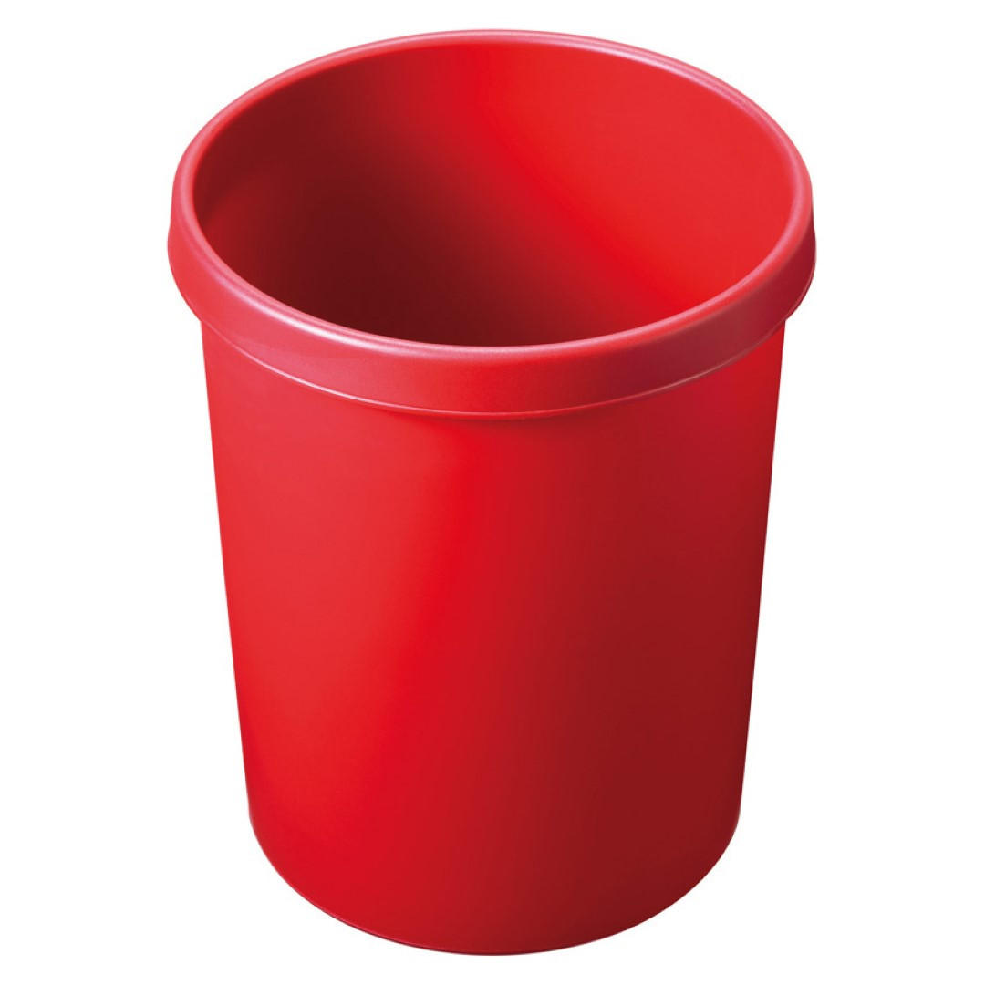 PAPIERKORB Klassisch Rund Mit Großem Einwurf 45 Liter 48 x 40 x 40 cm Kunststoff Rot - Rot, Kunststoff (40/48/40cm) - PROREGAL